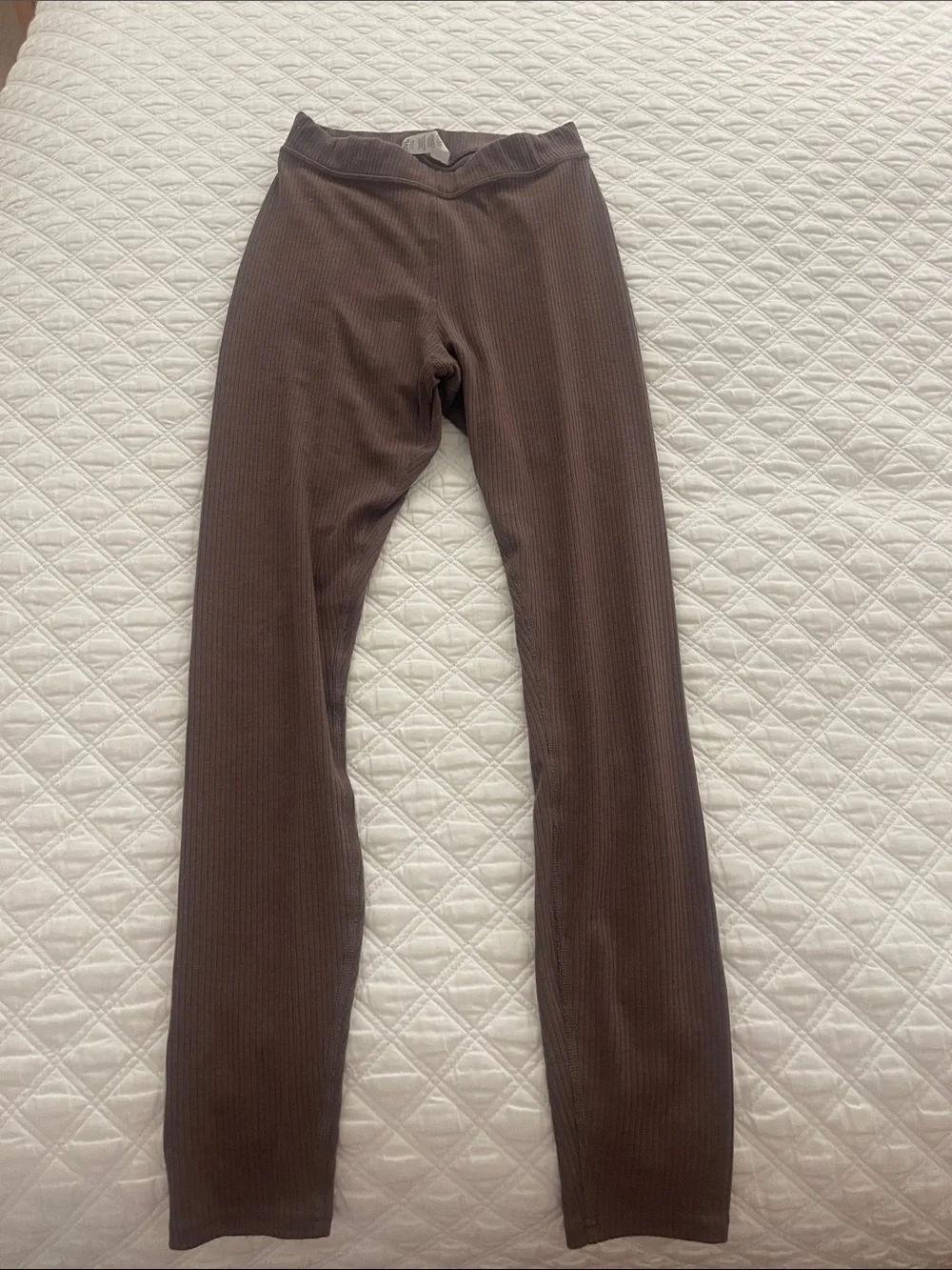 ALO yoga high waist Ribbed Chocolate Brown Leggings